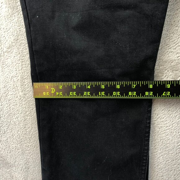 Lee Womens Jeans Size 16 Short Straight Leg Classic Black Denim Casual Stretch - Picture 9 of 14